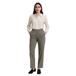 TOMAS MAIER Wool Pull On Pants Gray‎ Neutral Minimalist Workwear Size 10